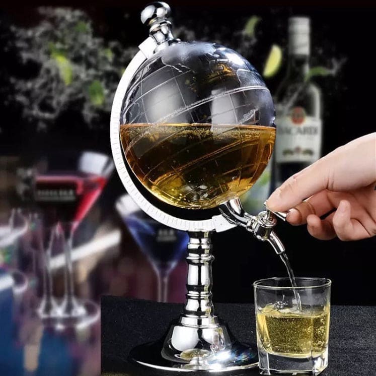 1500ml Globe Shape Dispenser With Funnel And Stopper, Decanter Dispenser For Drinks, World Map Liquor Dispenser 1500ml Globe Shape Dispenser With Funnel And Stopper, Decanter Dispenser For Drinks, World Map Liquor Dispenser